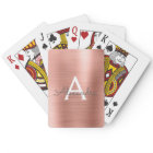 Pink Rose Gold Stainless Steel Monogram