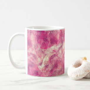 Pink Rose Gold Watercolor Marbling Coffee Mug