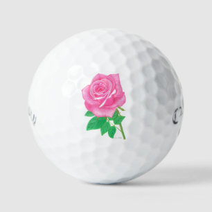 Pink Rose Golf Balls