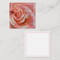 Pink rose heart Enclosure Card