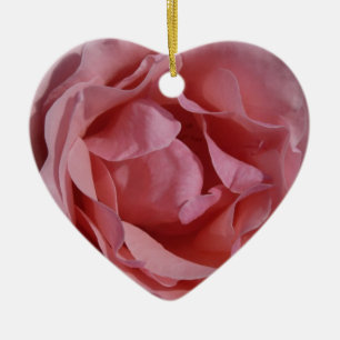 Pink Rose II Pretty Floral Ceramic Tree Decoration