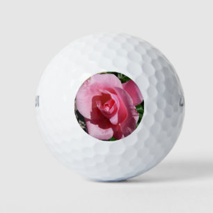 Pink Rose III Garden Floral Golf Balls