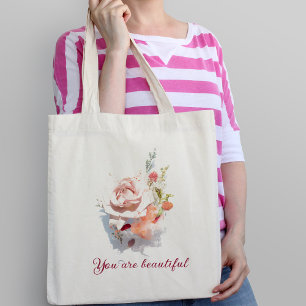 Pink rose illustrator Tote Bag