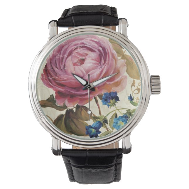 Pink Rose in Full Bloom Watch (Front)