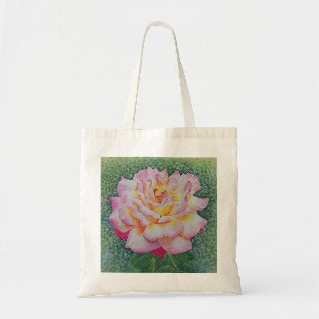 Pink Rose in Spring Tote Bag (Front)