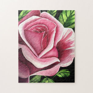 Pink Rose Jigsaw Puzzle