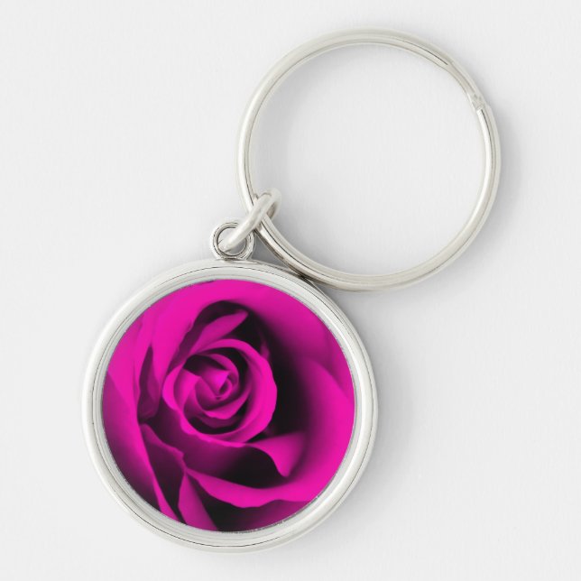 Pink Rose Key Chain (Front)