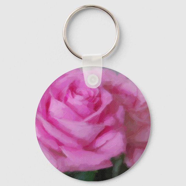 Pink Rose Key Ring (Front)