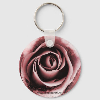 Pink Rose Key Ring