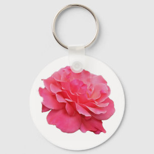 Pink Rose Key Ring