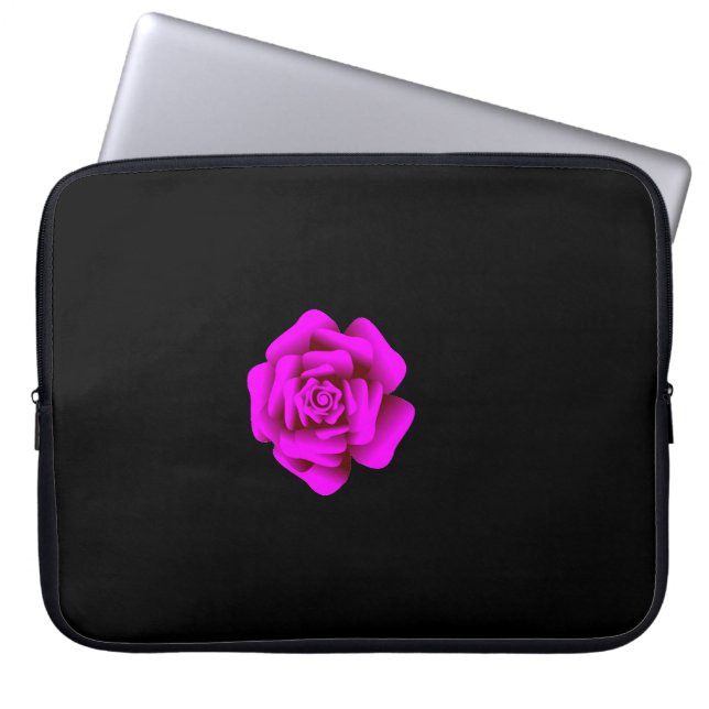 Pink Rose Laptop Sleeve (Front)