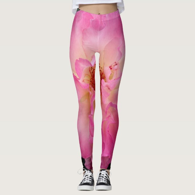 Pink Rose Leggings (Front)