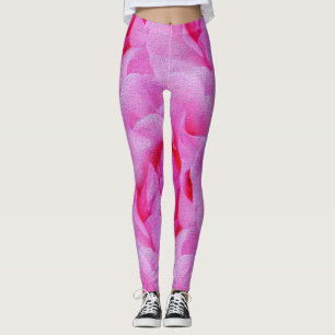 pink rose leggings