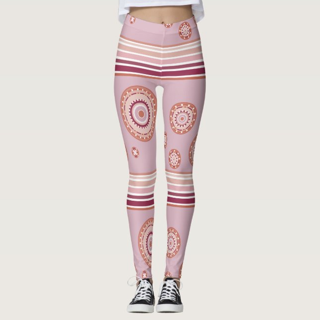 Pink Rose Leggings (Front)