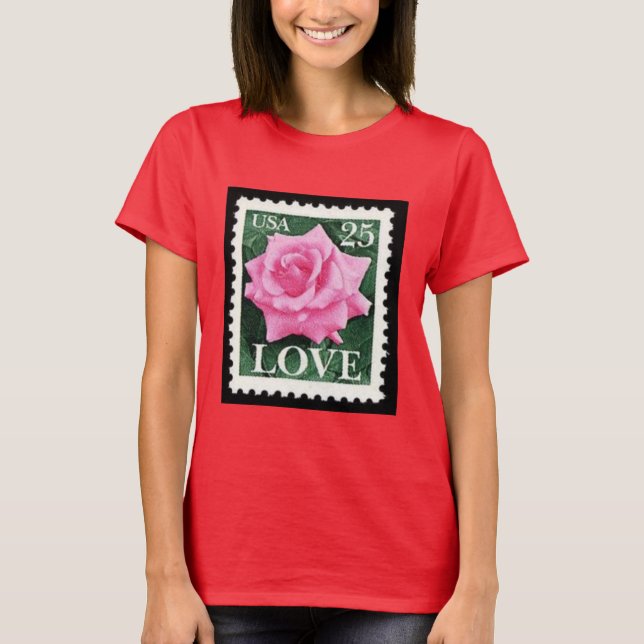 Pink Rose Love T-Shirt (Front)