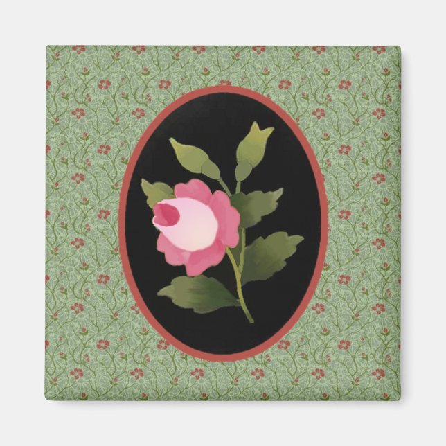 Pink Rose Magnet (Front)