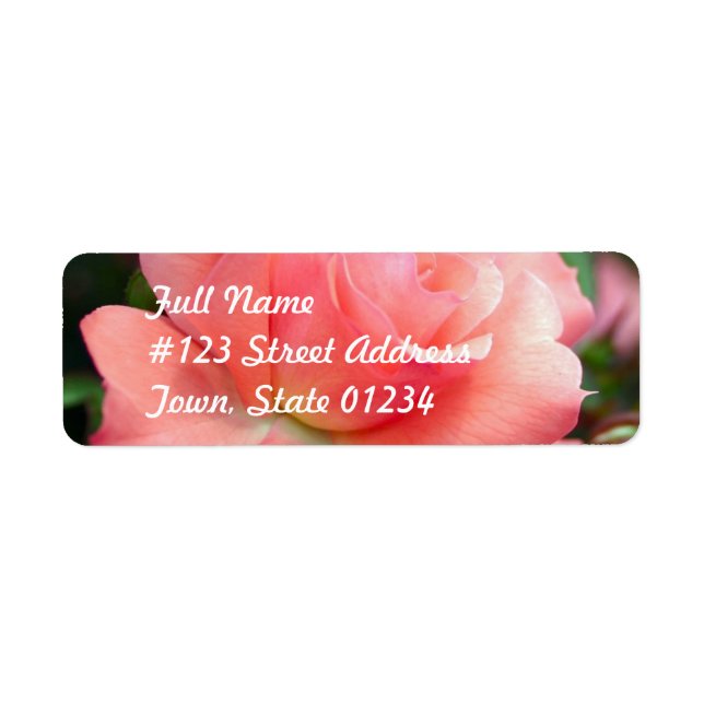 Pink Rose Mailing Label (Front)