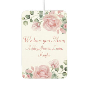 Pink Rose Mother Day Car Air Freshener
