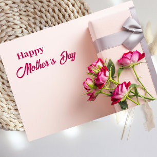 Pink Rose Mother's Day Greeting Card