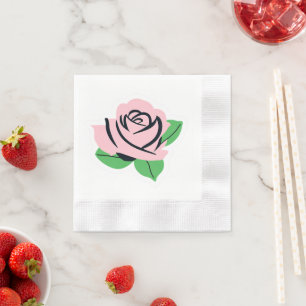 Pink Rose Napkin