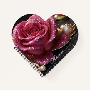 Pink rose notebook