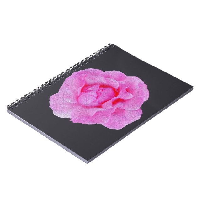 pink rose notebook (Left Side)