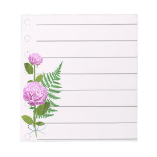 Pink Rose Notepad