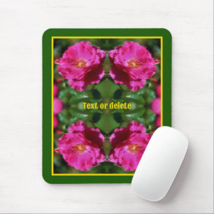 Pink Rose Painting Flower Art Personalised Mouse Pad