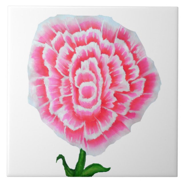 Pink Rose Painting Tile (Front)