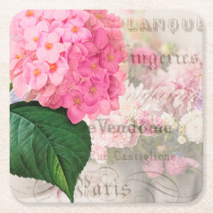 Pink Rose Paper Coasters
