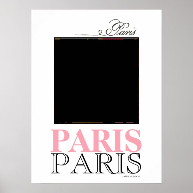 Pink Rose Paris Vintage Poster French (Front)