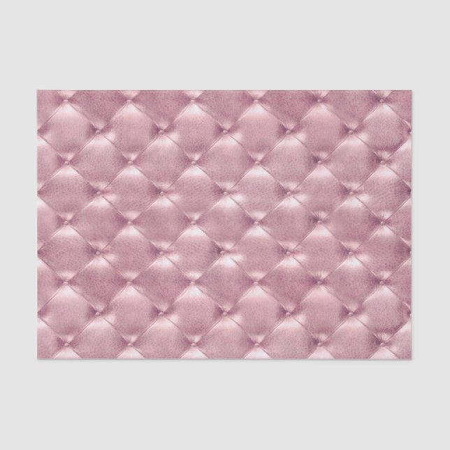 Pink Rose Pastel Metallic Tufted Leather Lux VIP Tissue Paper (Front)