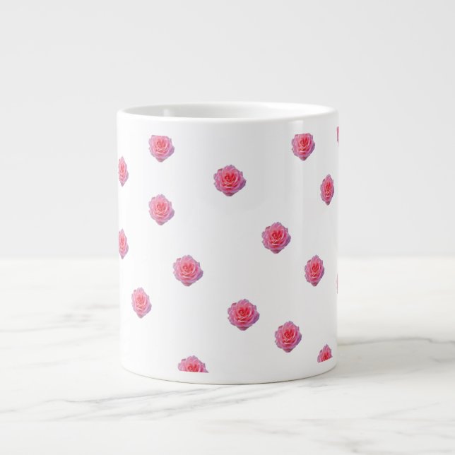 Pink Rose Pattern Mug (Front)