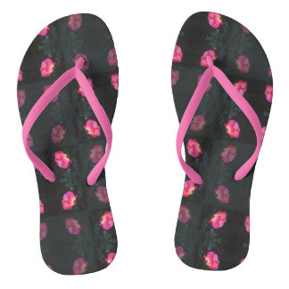 Pink Rose Pattern with Pink Strap Jandals