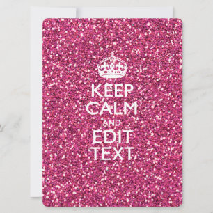 Pink Rose Personalised KEEP CALM AND Your Text