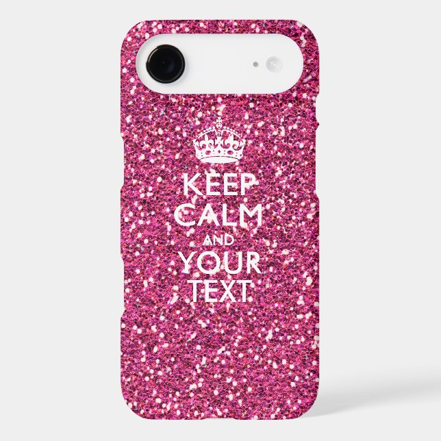 Pink Rose Personalised KEEP CALM AND Your Text Case-Mate iPhone Case (Back)