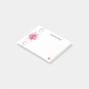 Pink Rose Personalised Notes