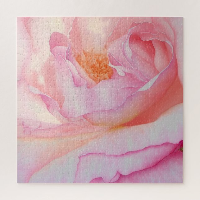 pink rose petal design jigsaw puzzle (Vertical)