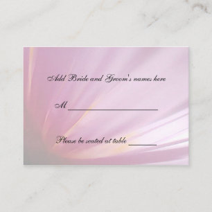 Pink Rose Petal Seating Place Card