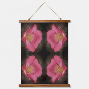 Pink Rose Petals Abstract Floral Art Vintage Hanging Tapestry
