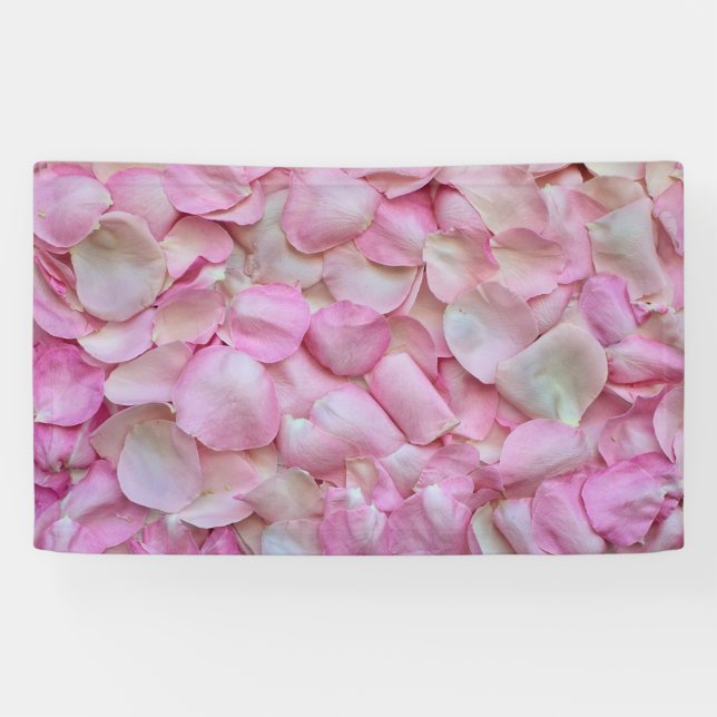 Pink Rose Petals Banner (Horizontal)