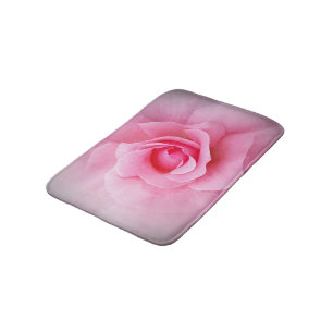 Pink rose petals bath mat