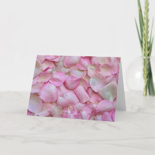 Pink Rose Petals Card