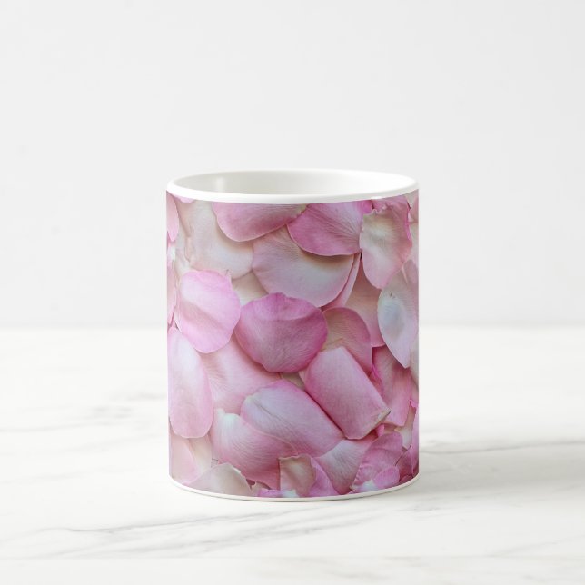 Pink Rose Petals Coffee Mug (Center)
