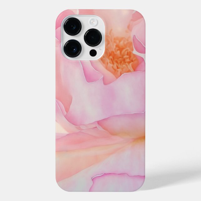 pink rose petals design iPhone case (Back)