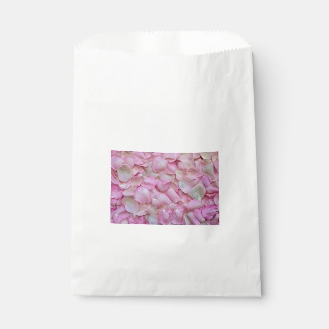 Pink Rose Petals Favour Bags (Front)