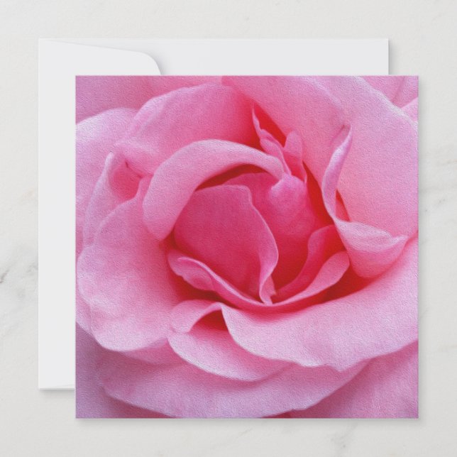 Pink rose petals invitation (Front)