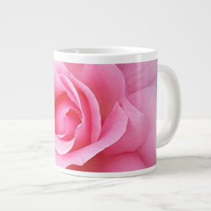 Pink rose petals large coffee mug