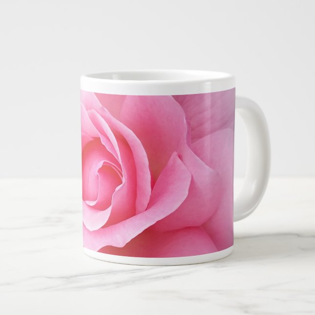 Pink rose petals large coffee mug (Front Right)