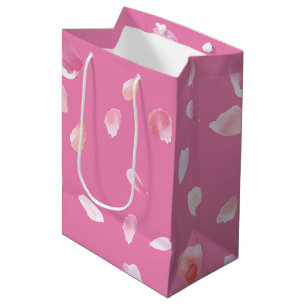 Pink Rose Petals Medium Gift Bag